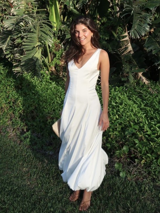 Abercrombie & Fitch Dresses & Skirts - A&F Plunge Bubble Hem Midi Dress